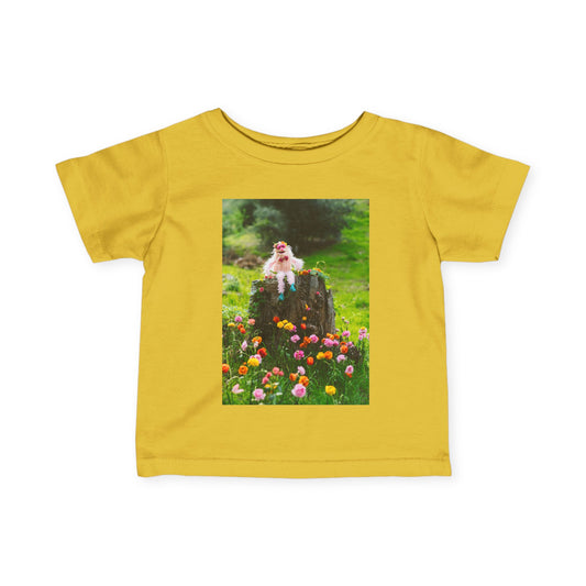 Toddlers - Pinky In Flowers T-Shirt