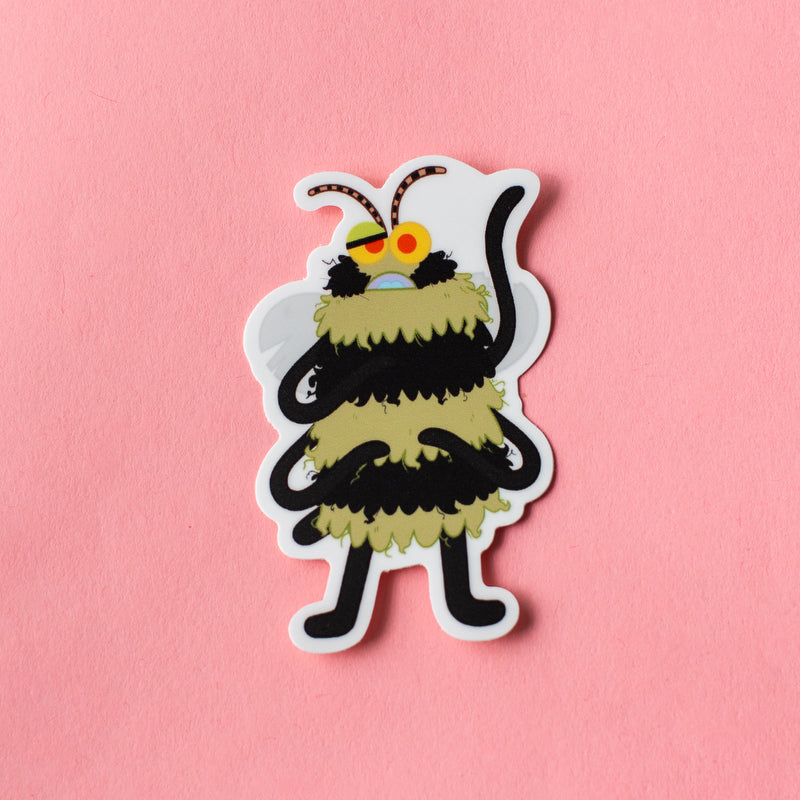 Zom-Bee Die-Cut Vinyl Sticker